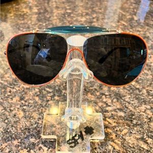 New Authentic Prada Aviator.  Orange, gunmetal, blue